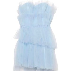 Blue Tulle Mini Dress - From YOOX